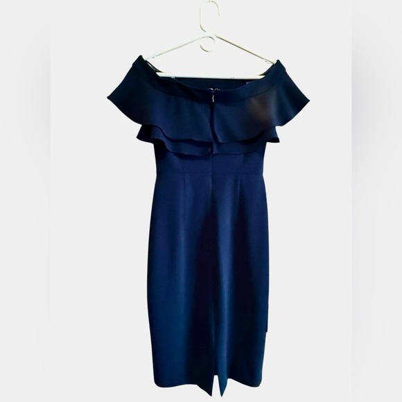 NWTS Le Chateau Dress, Off the Shoulder, Dark Navy, cocktail, holiday, sz S - Picture 4 of 11